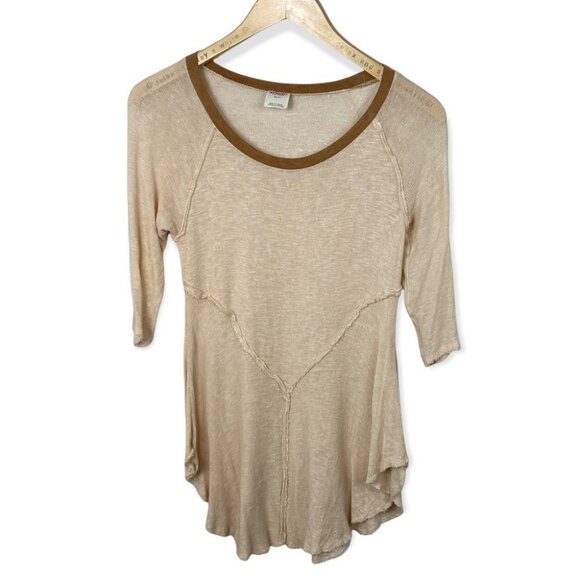 Free People Weekend Layering Top Tea Size XS Brown Revolve Lightweight Bohemian - Picture 3 of 10